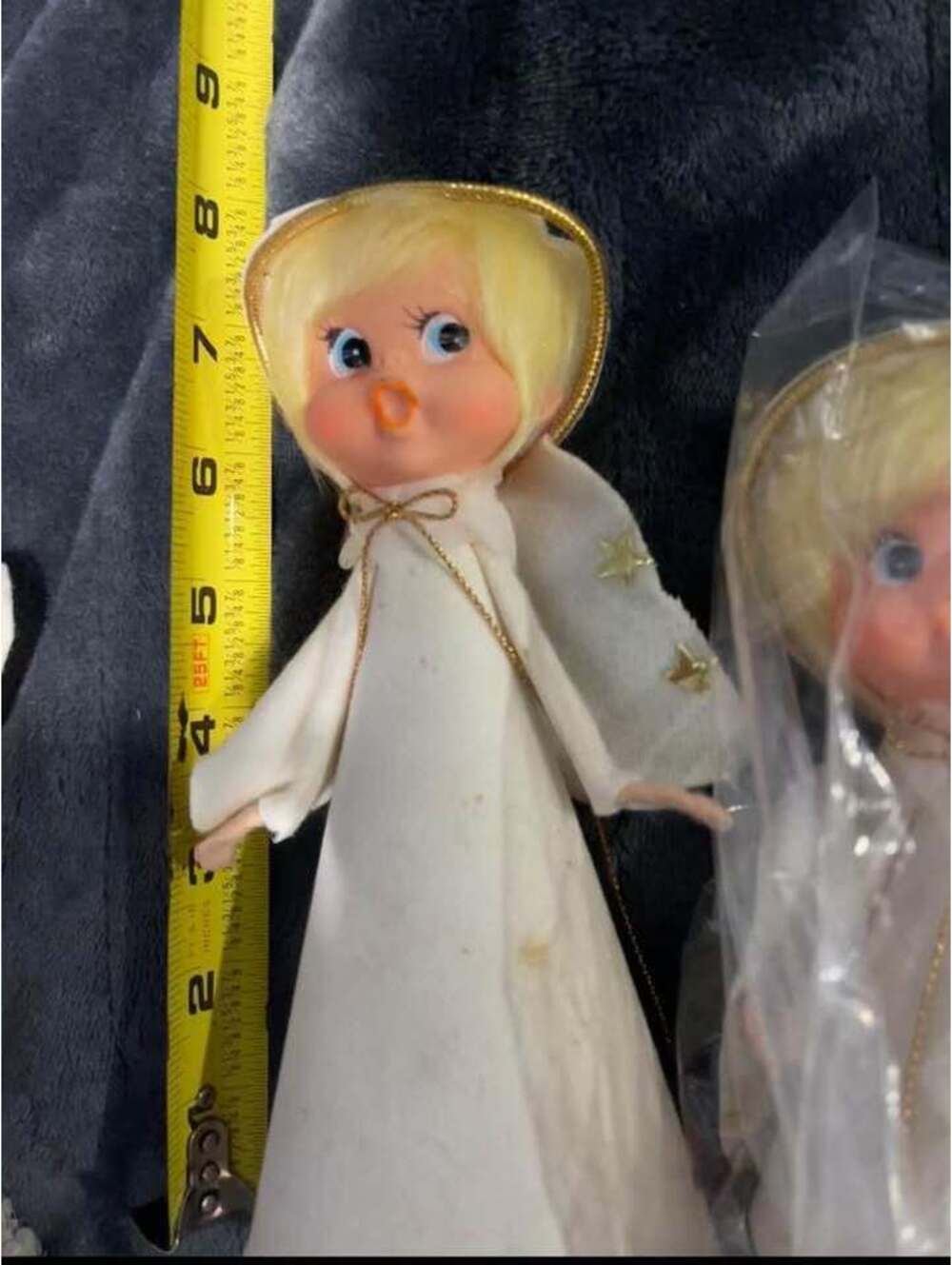angel tree toppers. white set of three.
